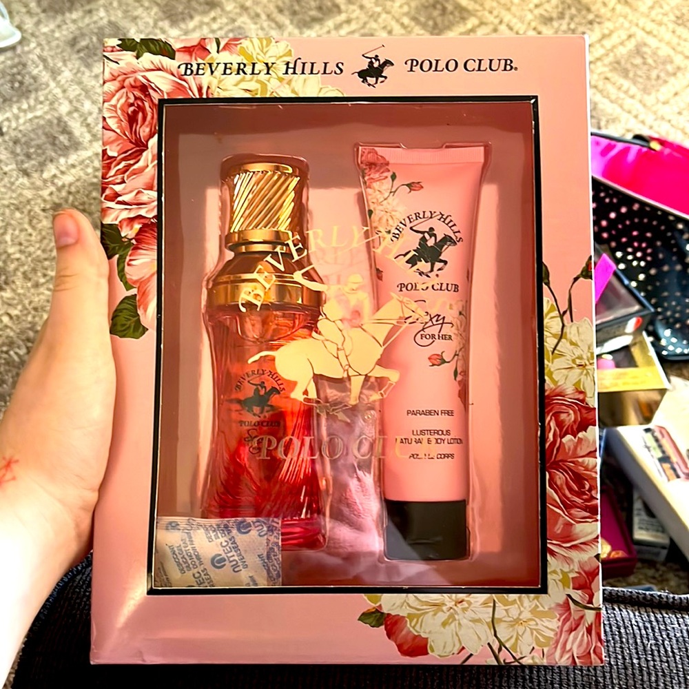 Beverly Hills Polo club perfume and lotion set